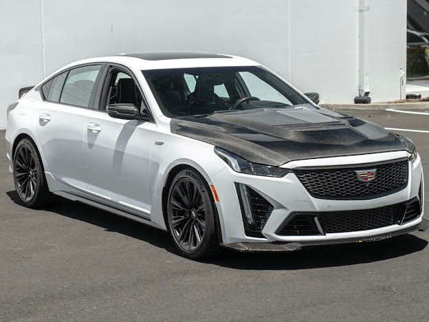 2020-Up Cadillac CT5 / CT5-V / CT5-V BLACKWING| SDP Performance Style CARBON FIBER Front Vented Hood
